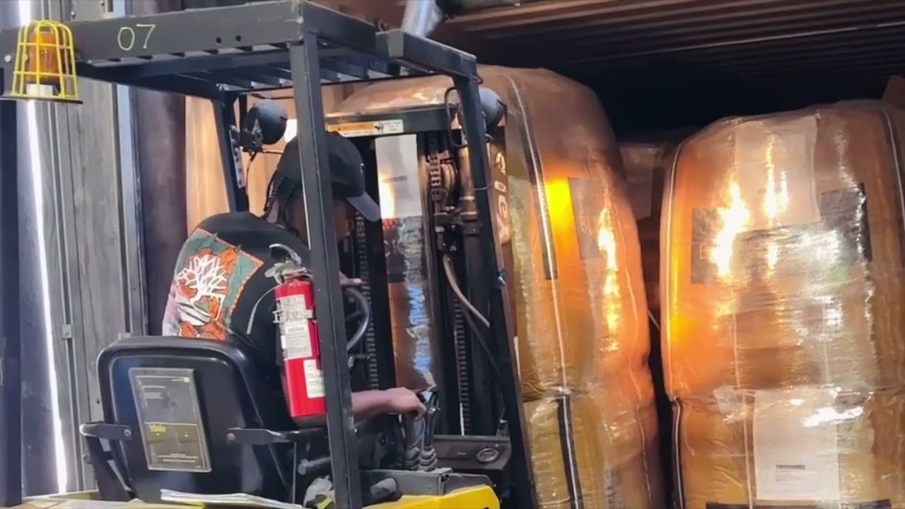Shipment leaving the manufacturing facility