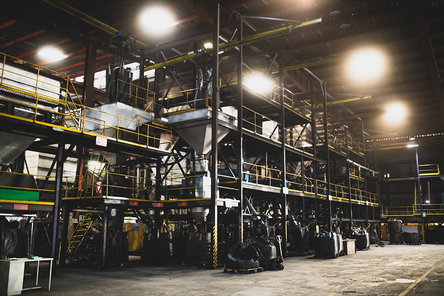 Inside the activated carbon manufacturing facility
